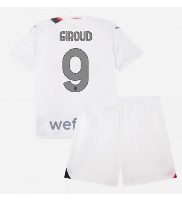 AC Milan Olivier Giroud #9 Koszulka Wyjazdowych Dziecięca 2023-24 Krótki Rękaw (+ Krótkie spodenki)